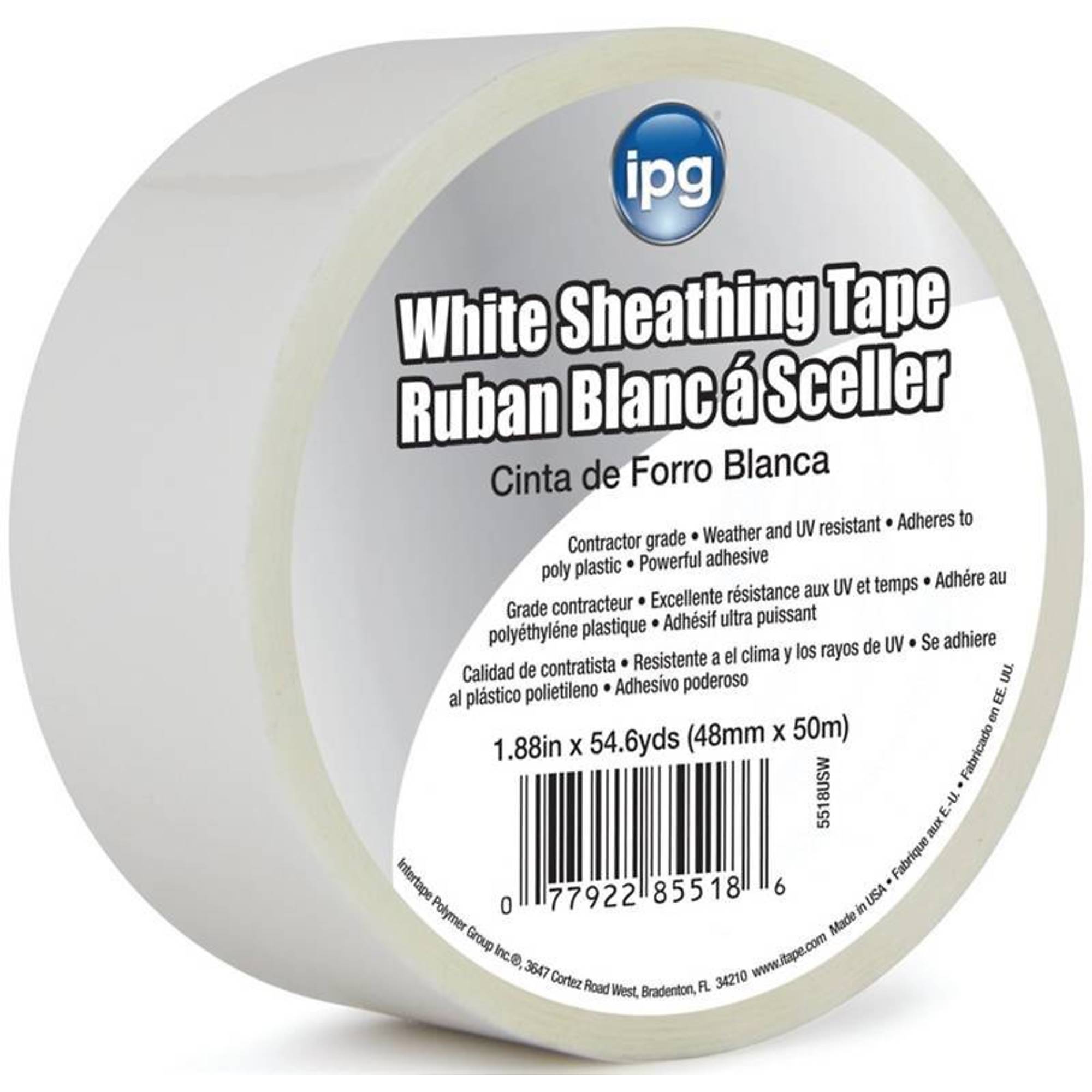 IPG TAPE SHEATH WHT 1.88in.X54.6YD, Size 54.6 YD, Color White, Usage For permanent seaming and sealing of joints in fo, Model# 5518USW